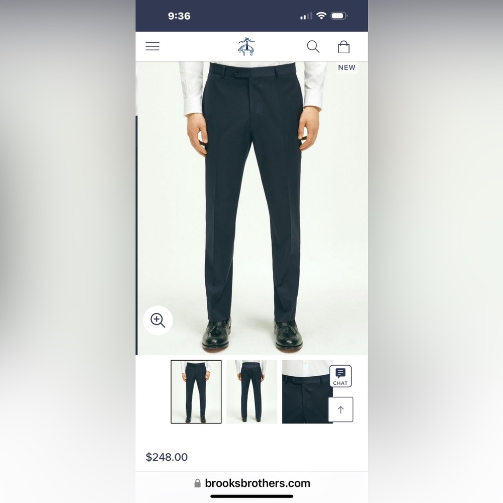 Brooks, Brothers, men’s dress trousers, Brooksgate Regent fit